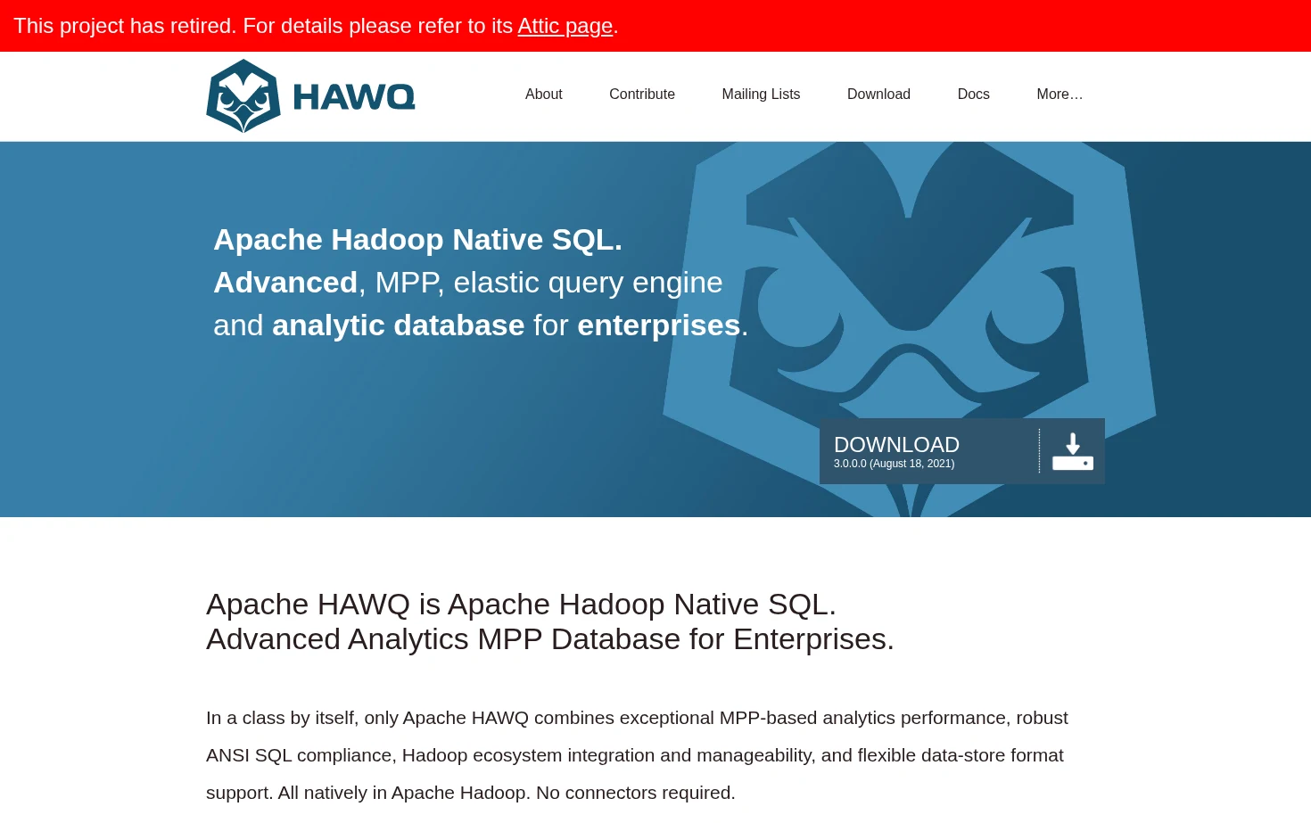 Apache HAWQ® 页面快照